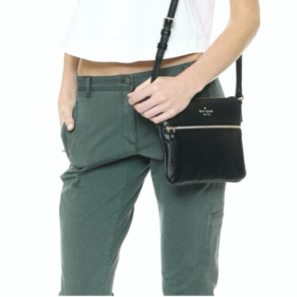 KATE SPADE New York Cobble Hill Tenley Black Pebbled Leather Crossbody Bag Purse - Picture 14 of 14